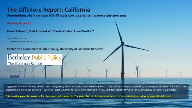 Cover of The Offshore Report: California, Plummeting offshore wind costs can accelerate a diverse net-zero grid