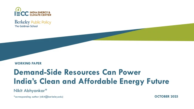 Cover of Demand-Side Resources Can Power India’s Clean and Affordable Energy Future